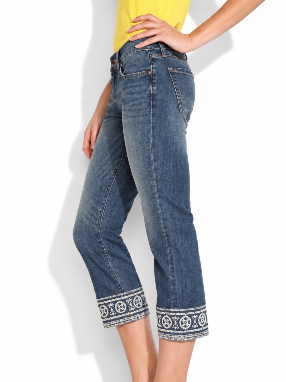 Lucky Brand Sienna Weekender Crop Boho Jeans 6/28